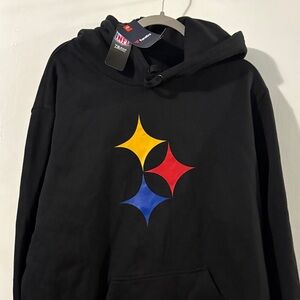 Fanatics Black Hoodie with Red, Yellow, and Blue Design